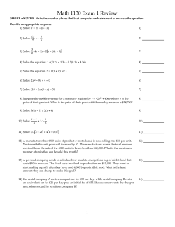 Math 1130 Exam 1 review