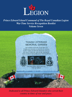 Prince Edward Island Command of The Royal Canadian Legion War