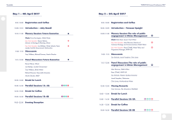 Day 2 &mdash; 5th April 2017 Day 1 &mdash; 4th April 2017