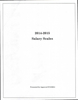 2014-2015 Salary Scales - Lee County Public Schools