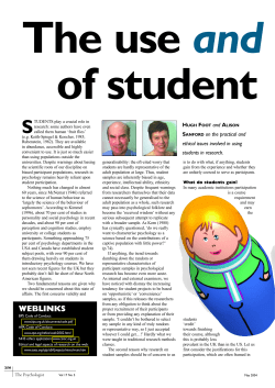 The use and abuse of student participants