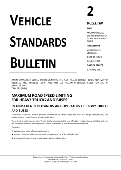 Maximum Road Speed Limiting for Heavy Trucks and Buses