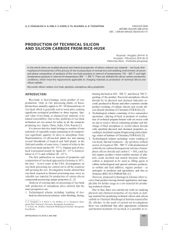 production of technical silicon and silicon carbide from rice-husk