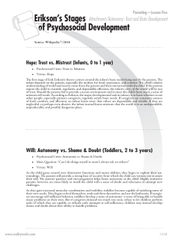 Erikson`s Stages of Psychosocial Development