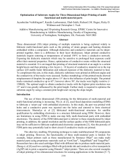 Optimisation of Substrate Angles for Three