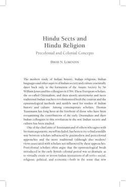 Hindu Sects and Hindu Religion
