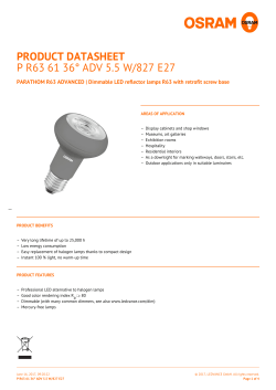 PRODUCT DATASHEET P R63 61 36&deg; ADV 5.5 W/827 E27