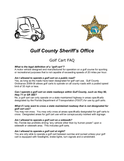 Golf Cart FAQ - Gulf County Sheriff`s Office