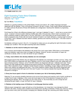 Eight Surprising Facts About Diabetes