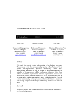A TAXONOMY OF BUSINESS PROCESSES Angel D&iacute;az Oswaldo