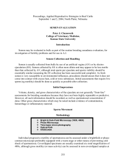 semen evaluation - Applied Reproductive Strategies in Beef Cattle