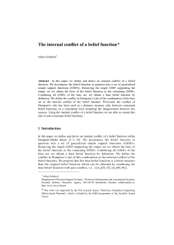 The internal conflict of a belief function