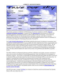 Ambient Air Monitoring - Florida Department of Environmental