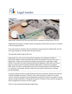 A Quick Guide to Legal Tender