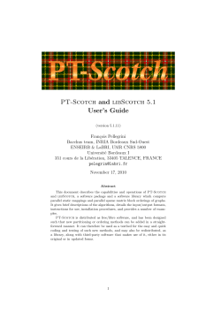 PT-Scotch and libScotch 5.1 User`s Guide