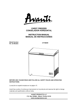 Model CF70B0W - 7.0 Cu. Ft. Chest Freezer