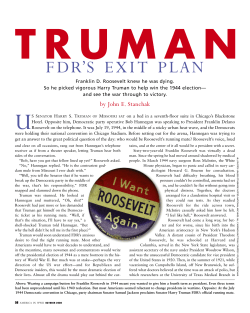 FDR`S EXIT PLAN - America in WWII magazine