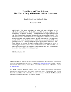 Party Hacks and True Believers - Centre for Economic Policy