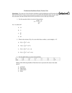 The Professional Readiness Exam