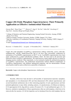 Copper (II) Oxide Phosphate Superstructures
