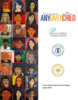 Fresno Community Arts Team Report August 2013