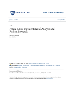 Freeze-Outs: Transcontinental Analysis and Reform Proposals