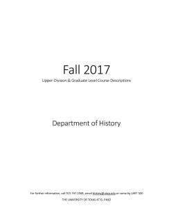 Fall 2017 - The University of Texas at El Paso