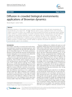 Diffusion in crowded biological environments: applications of