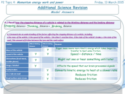 P2 Topic 4 Model Answers - Wright Robinson College