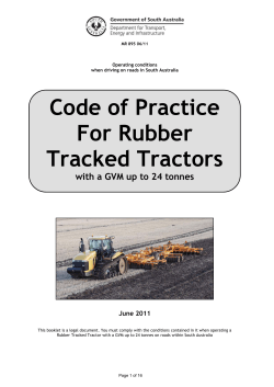 Code of Practice For Rubber Tracked Tractors