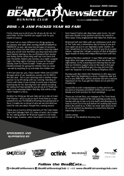 Newsletter - Bearcat Running Club
