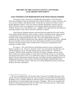 HISTORY OF THE FAYETTE COUNTY, TENNESSEE