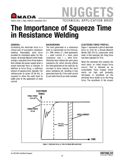 The Importance of Squeeze Time in Resistance Welding
