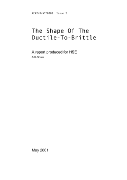 AEAT/R/NT/0381 issue 2 -The shape of the ductile-to-brittle