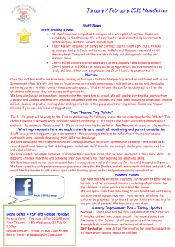 January / February 2016 Newsletter