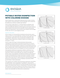 Potable Water Disinfection WitH cHlorine DioXiDe