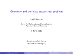 Geometry and the Kato square root problem