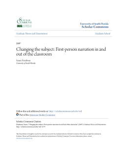 First-person narration in and out of the classroom