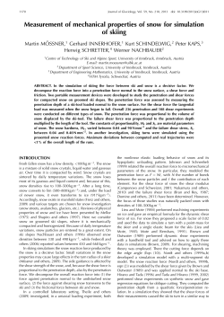 Measurement of mechanical properties of snow for simulation of skiing