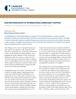 non-western roots of international democracy support