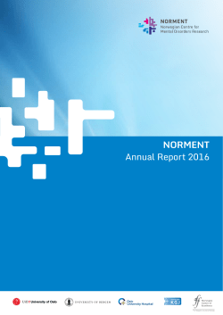 NORMENT Annual Report 2016
