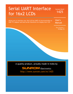 Serial UART Interface for 16x2 LCDs