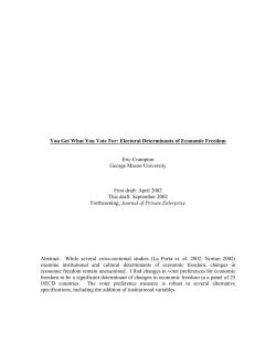 Electoral Determinants of Economic Freedom