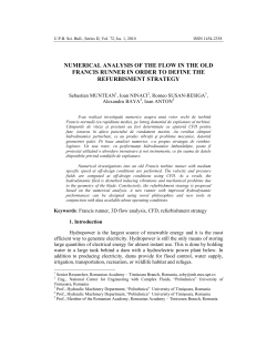 numerical analysis of the flow in the old