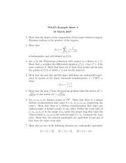 MA475 Example Sheet 4 10 March 2017 1. Show that the degree of