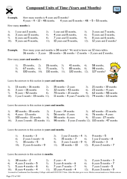 Compound Units of Time (Years and Months) L4