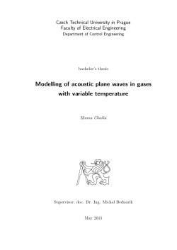 Modelling of acoustic plane waves in gases with variable temperature