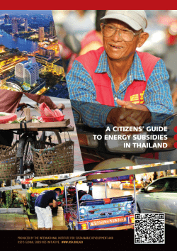 a citizens` guide to energy subsidies in thailand