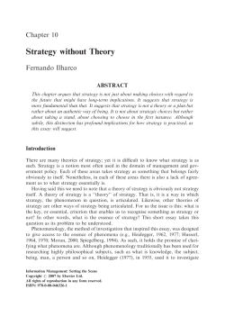 Strategy without Theory