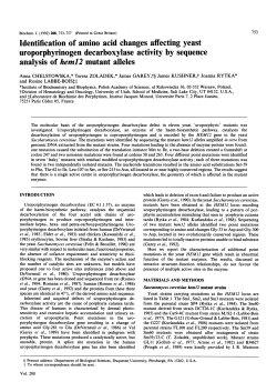 Identification of amino acid changes affecting yeast